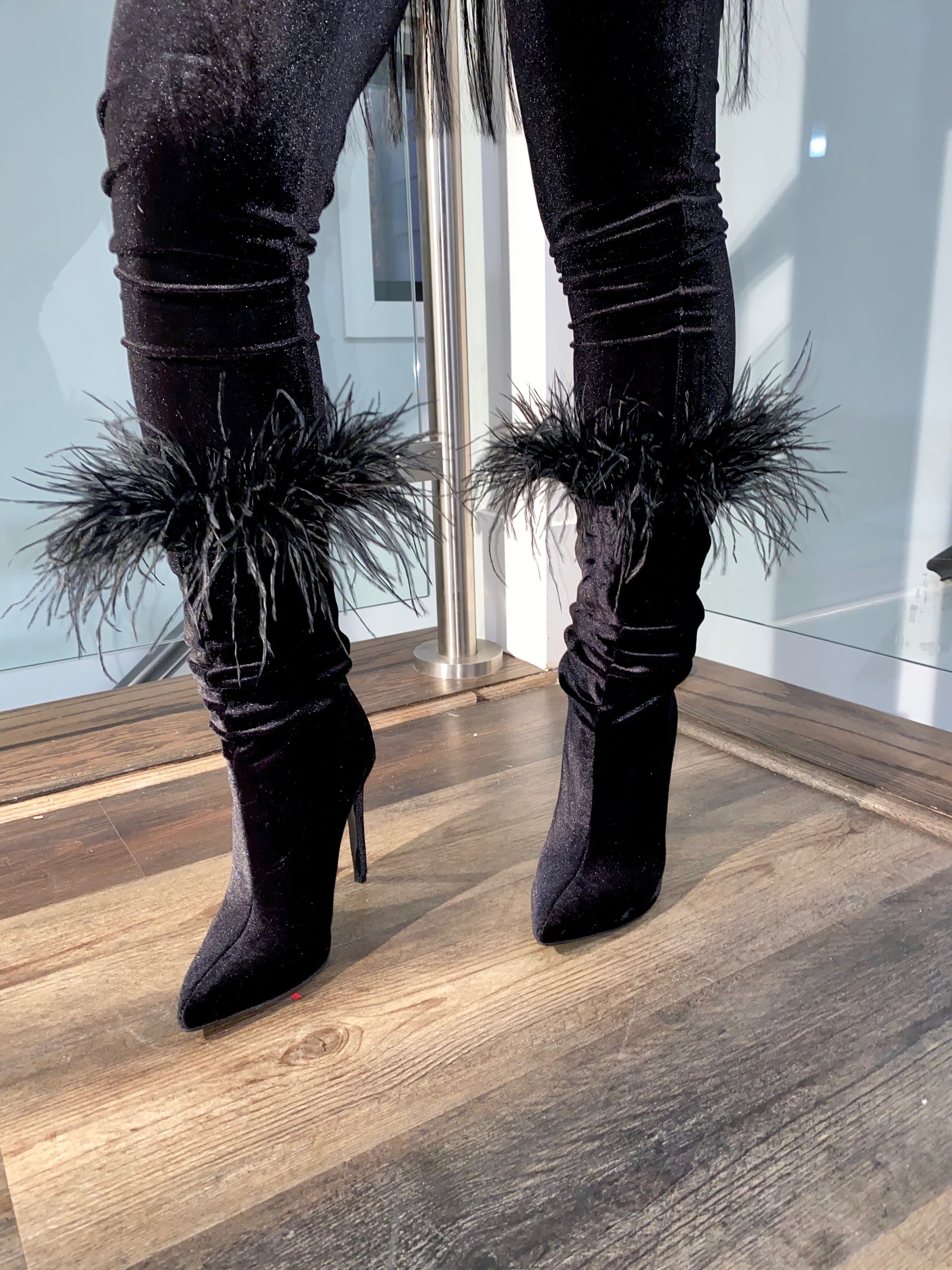 Elle Woods Velour Boot - SHOP SO REAL 
