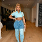 Stacked Boots Blue